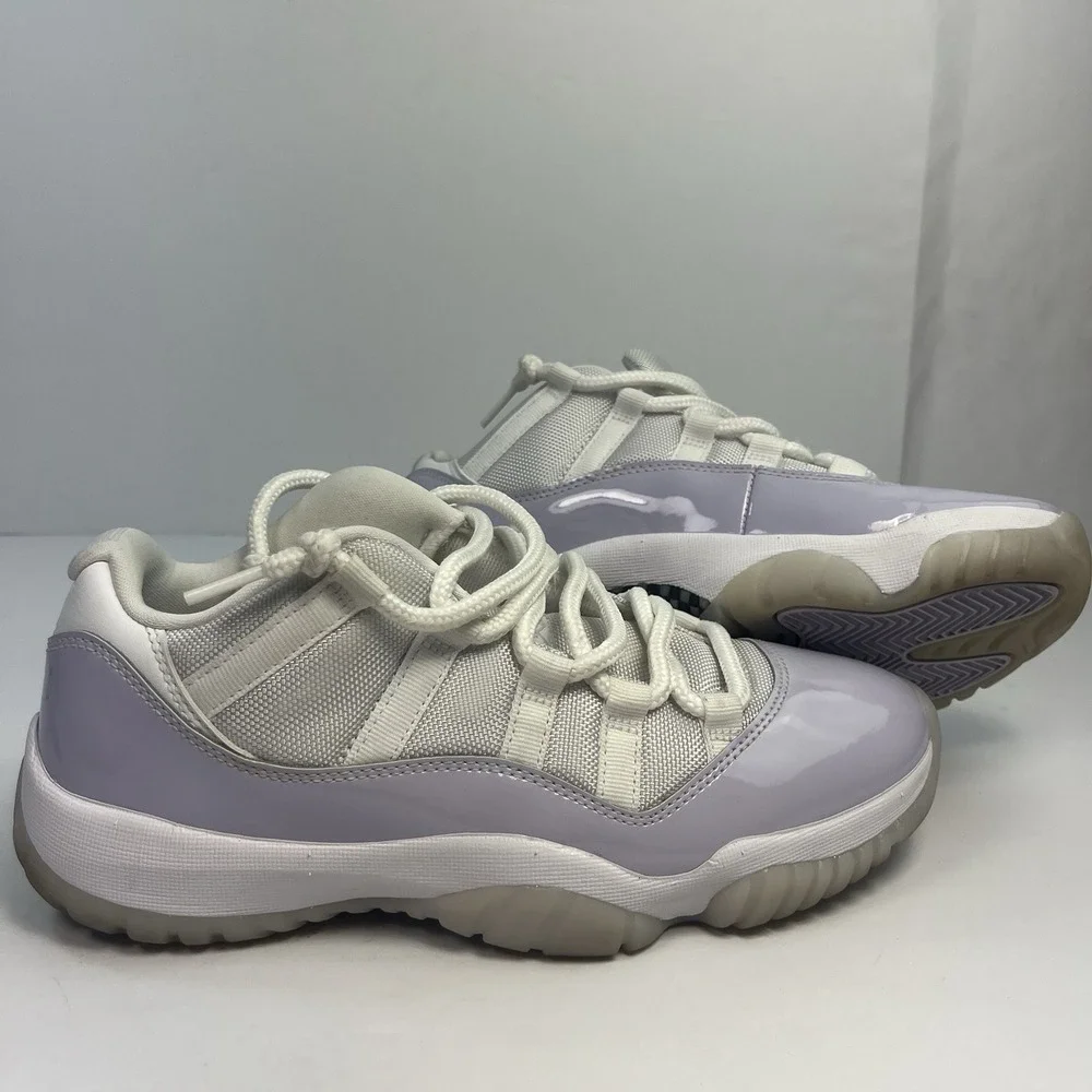 Air Jordan 11 Retro Low Women's 8.5 Pure Violet White Shoes Sneakers AH7860-101